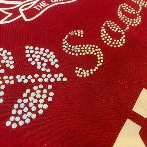 New Proud To Be A Oklahoma Sooner Crop Top T-Shirt College Sports Fan Tee Bling - Picture 3 of 7